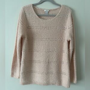 Chico's Light Pink Tan Knit Sweater